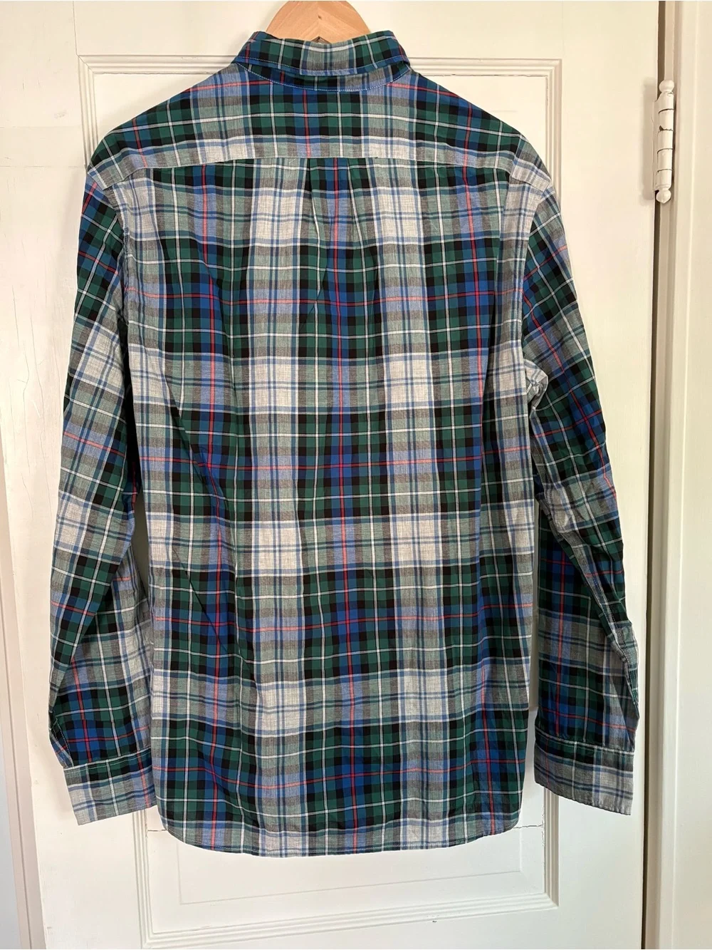 J Crew Classic fit NWT Shirt Sz Large Preppy Multicolored Tartan Plaid lt weight